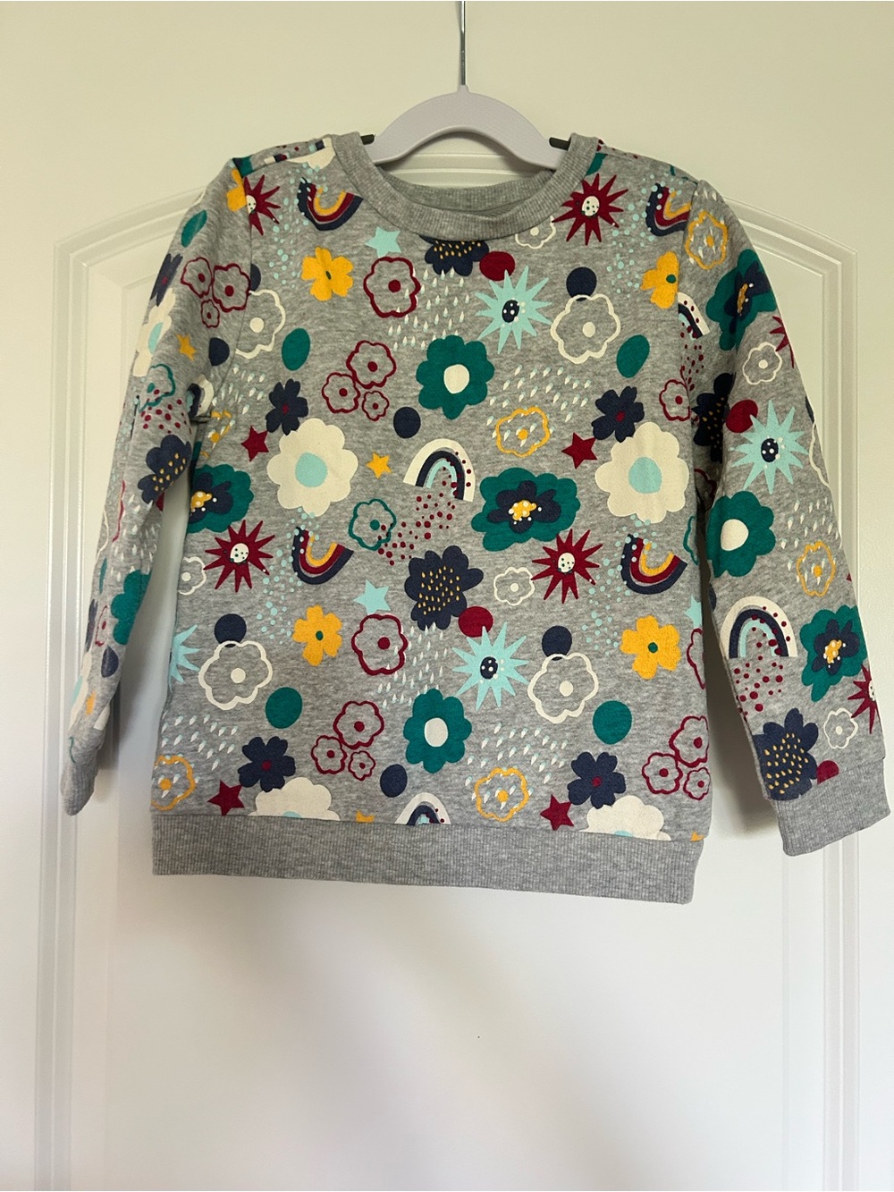 Falls Creek Grey Floral & Rainbow Kids Sweatshirt